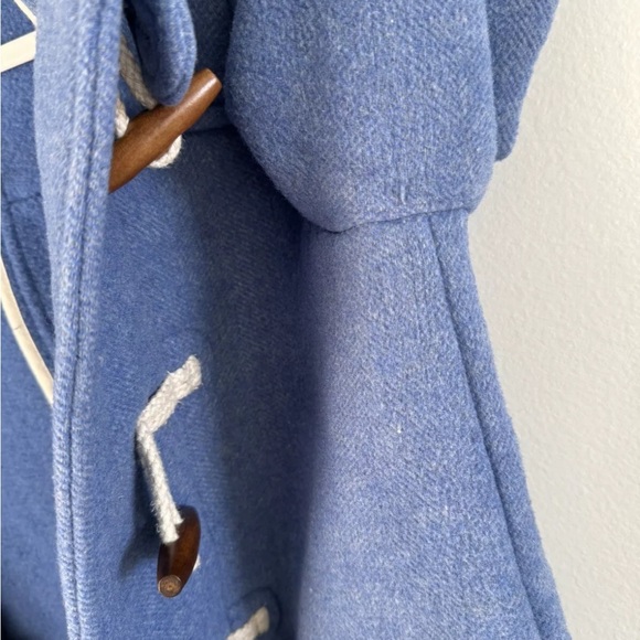 Samansa Mos2 Blue Duffle Pea Coat Wool Blend Size Medium - Picture 15 of 15